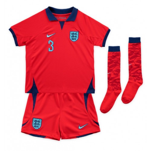 England Luke Shaw #3 Bortedraktsett Barn VM 2022 Kortermet (+ Korte bukser) England Luke Shaw #3 Bortedraktsett Barn VM 2022 Kortermet (+ Korte bukser)